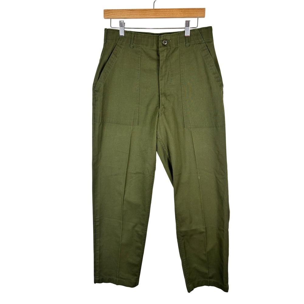 US Army Issued OG-507 Utility Trousers 32x29 Vintage 1982 Military Fatigue Pants